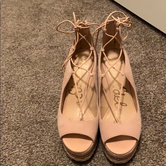 Sam Edelman Harriett tan lace up espadrilles - Picture 2 of 3